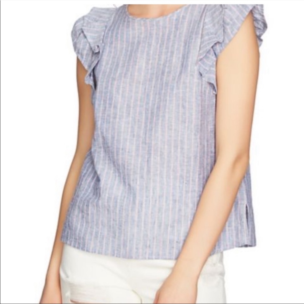 1 state NWT flounce sleeve linen top medium